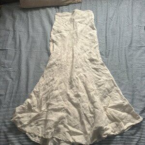 Vintage linen maxi skirt